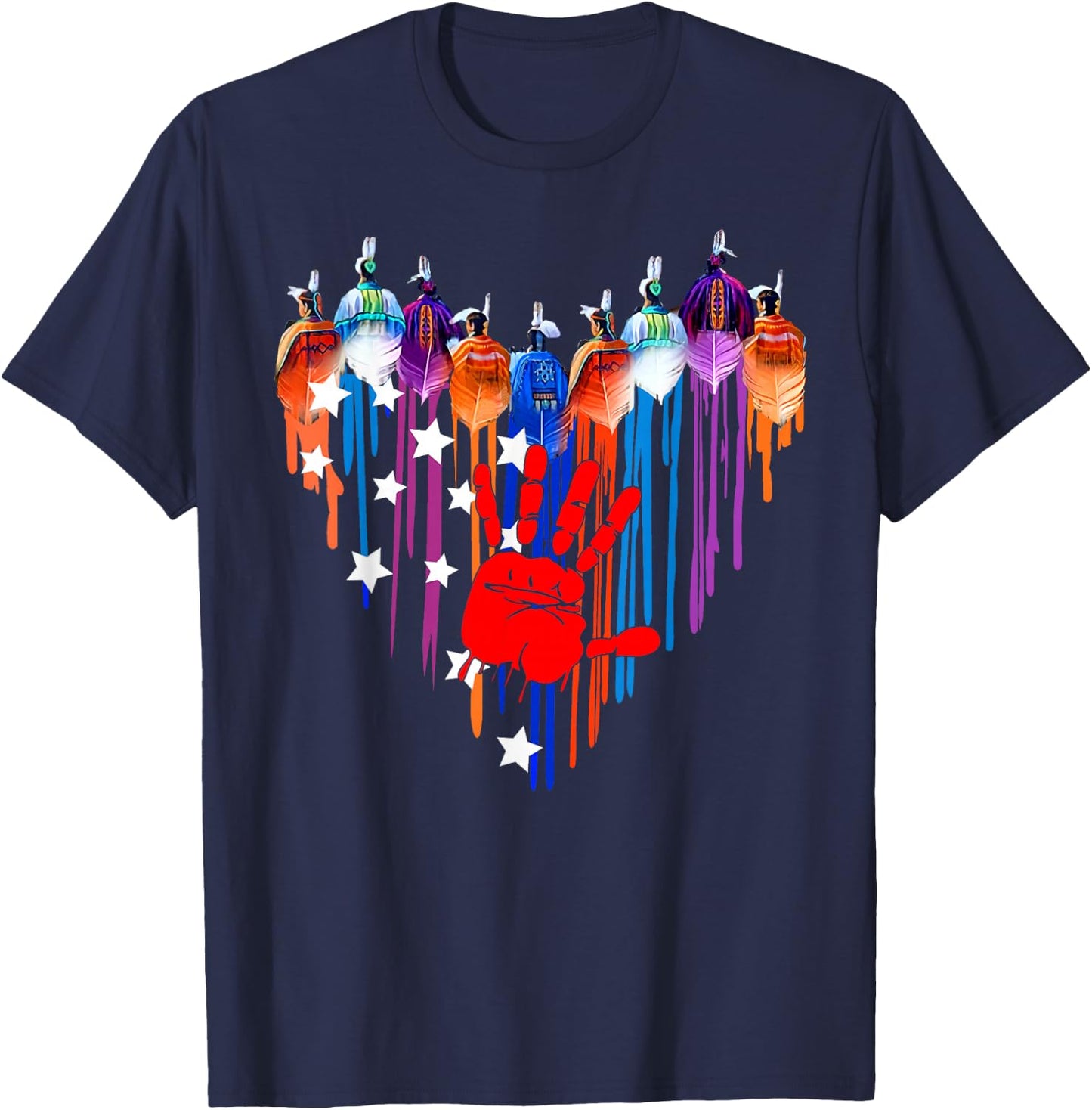 Native Americans Heart Strong Resilent No More Stolen Sister T-Shirt - T-Shirt | Navy