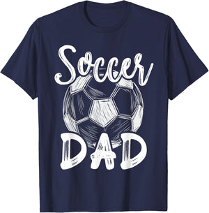 Soccer Dad Family Matching Team Player Soccer Ball T-Shirt - T-Shirt | Navy