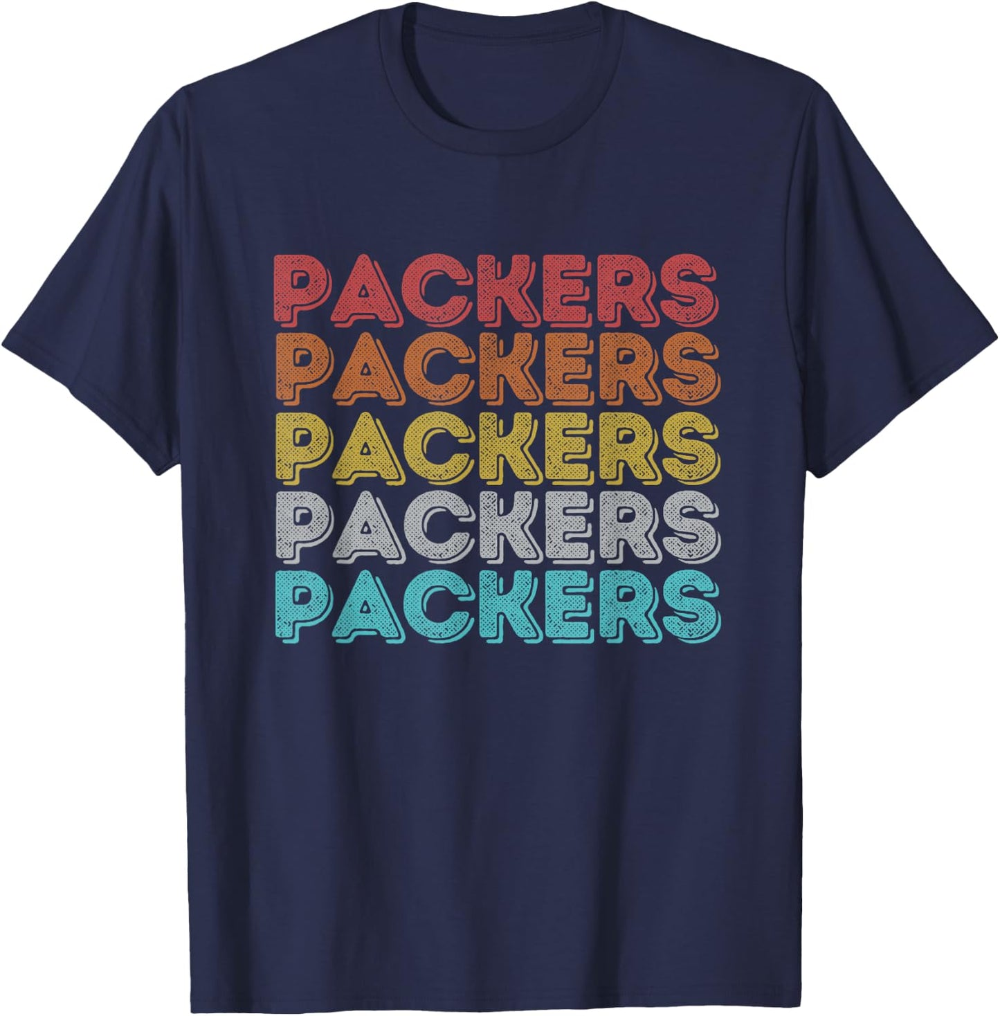 Vintage Retro Packers T-Shirt - T-Shirt | Navy