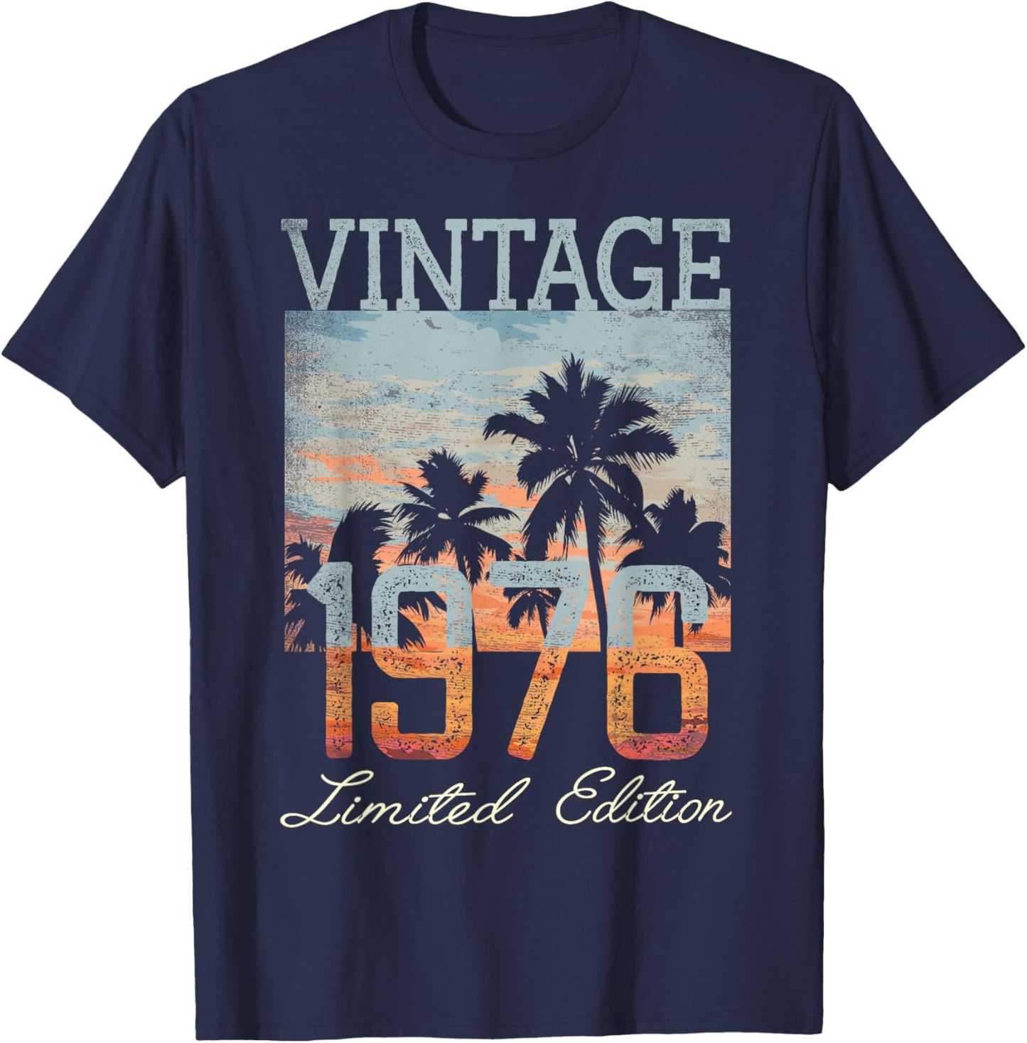 Vintage 1976 Limited Edition 49th Birthday 48 Year Old Gifts T-Shirt - T-Shirt | Navy