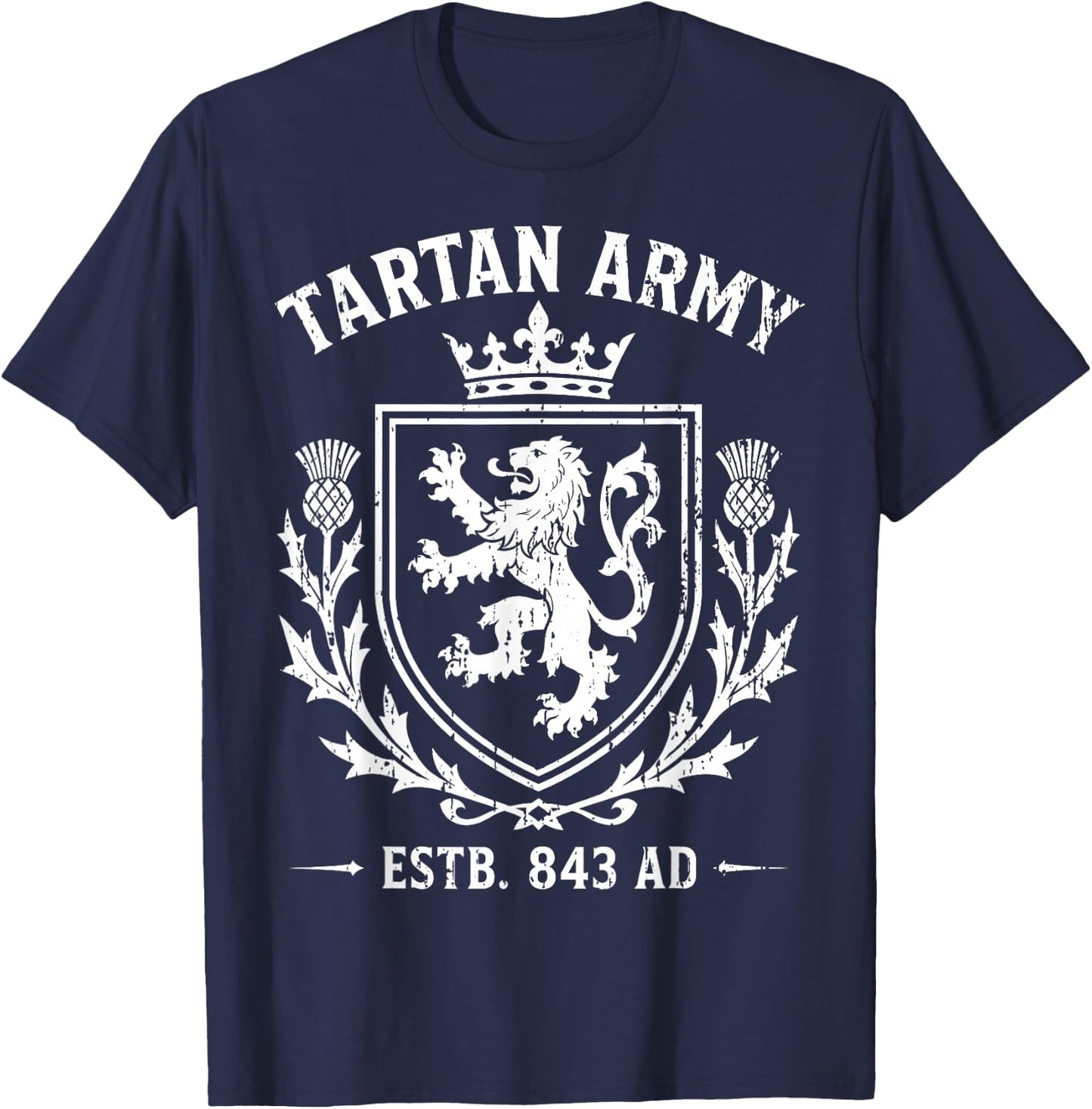 Scotland Tartan Army T T-Shirt - T-Shirt | Navy