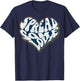 Aesthetic heart positive vibes spread some love saying T-Shirt - T-Shirt | Navy