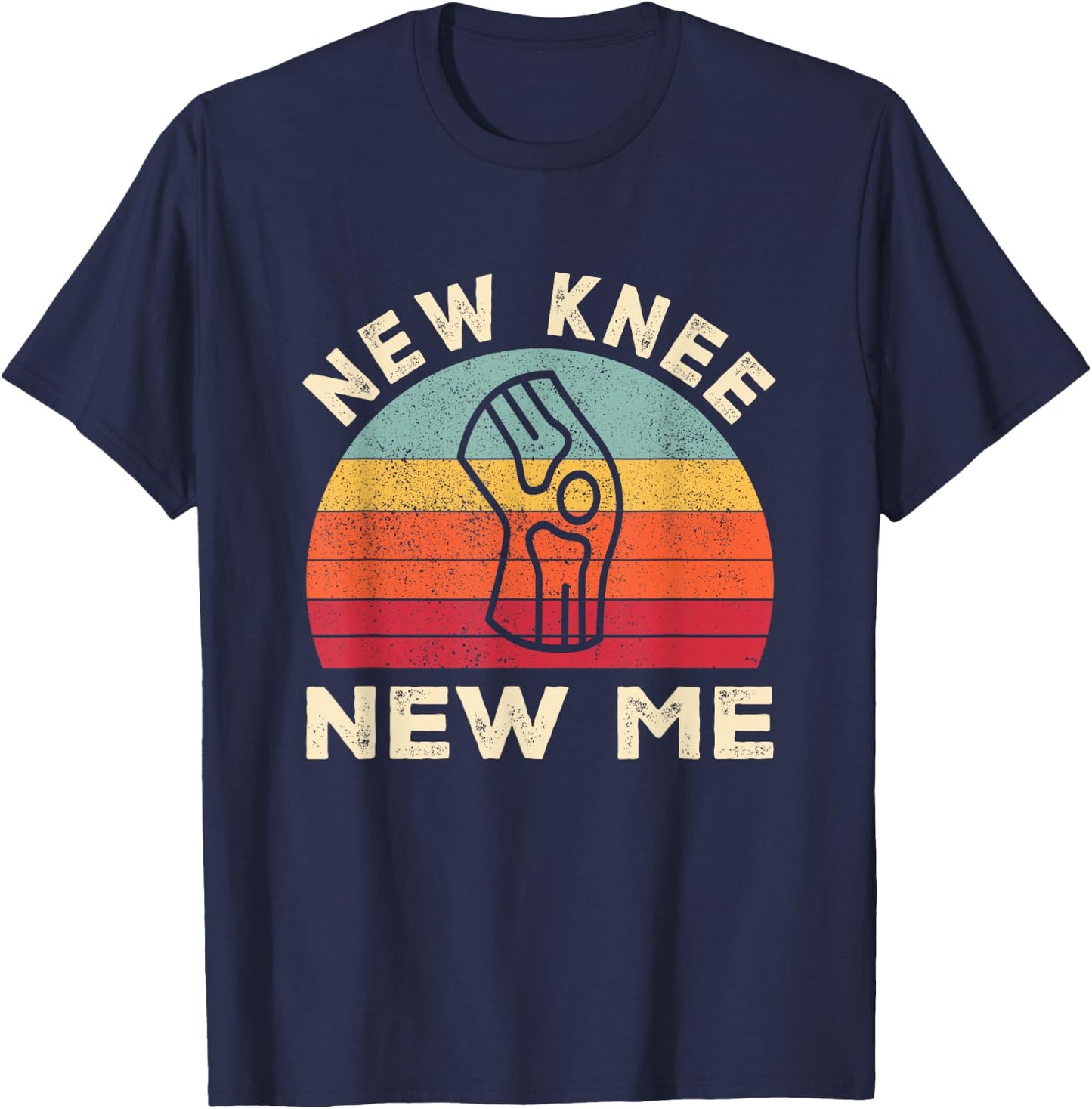 Knee Replacement Recovery New Knee New Me Small T-Shirt - T-Shirt | Navy