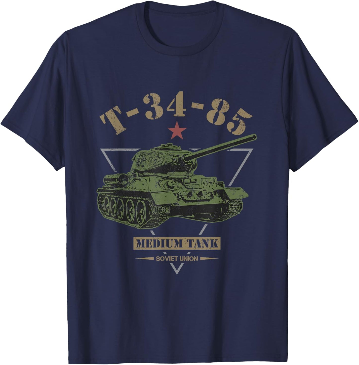 T-34-85 Soviet Tank T-Shirt - T-Shirt | Navy