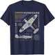 Hawker Hurricane | Battle of Britain WWII RAF Fighter Plane T-Shirt - T-Shirt | Navy