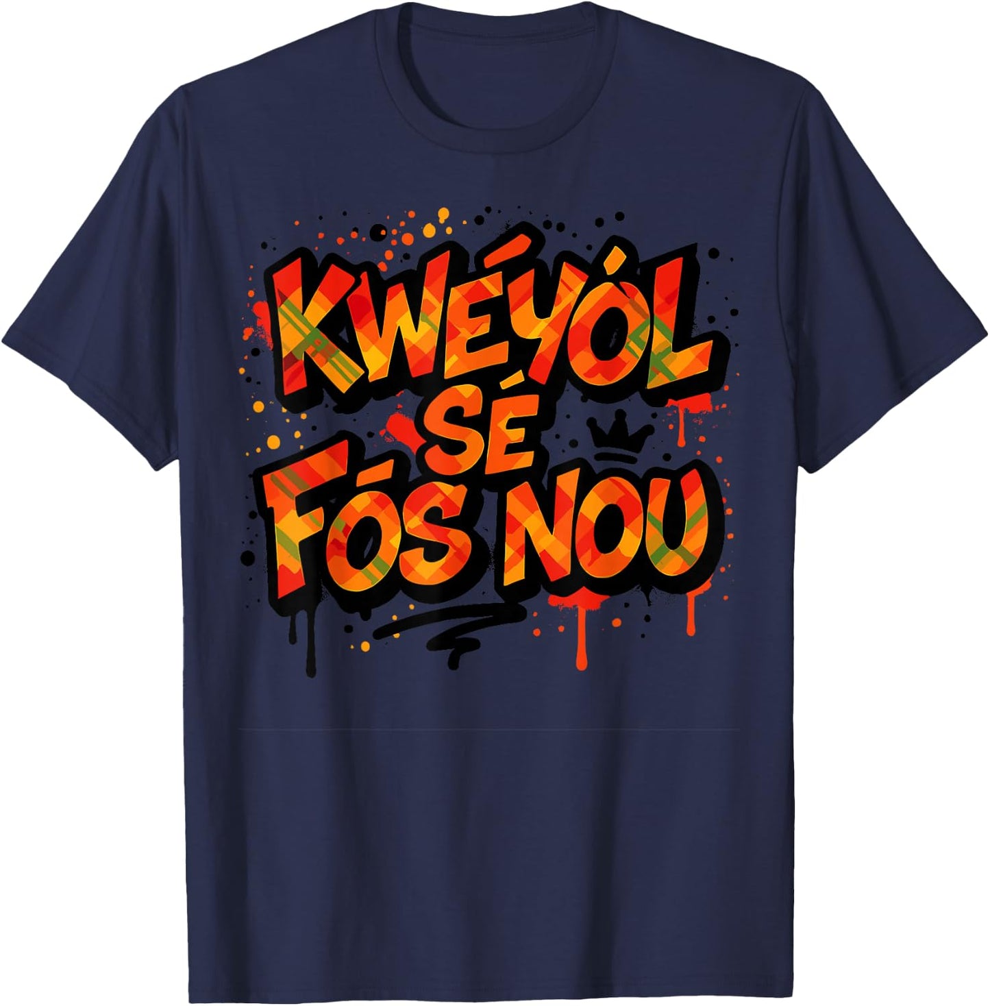 Creole Day St. Lucia, Jounen Kweyol Dominica Boys, Kids T-Shirt - T-Shirt | Navy