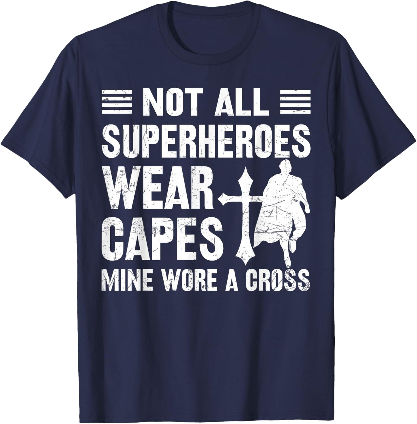 Jesus is My Superhero Christian Kids Cute Powerful Love God T-Shirt - T-Shirt | Navy