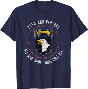 D-Day 75th Anniversary 101st Airborne Div. WWII Vintage T-Shirt - T-Shirt | Navy