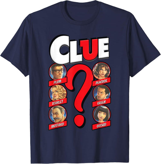 Clue Modern Logo and Characters T-Shirt - T-Shirt | Navy