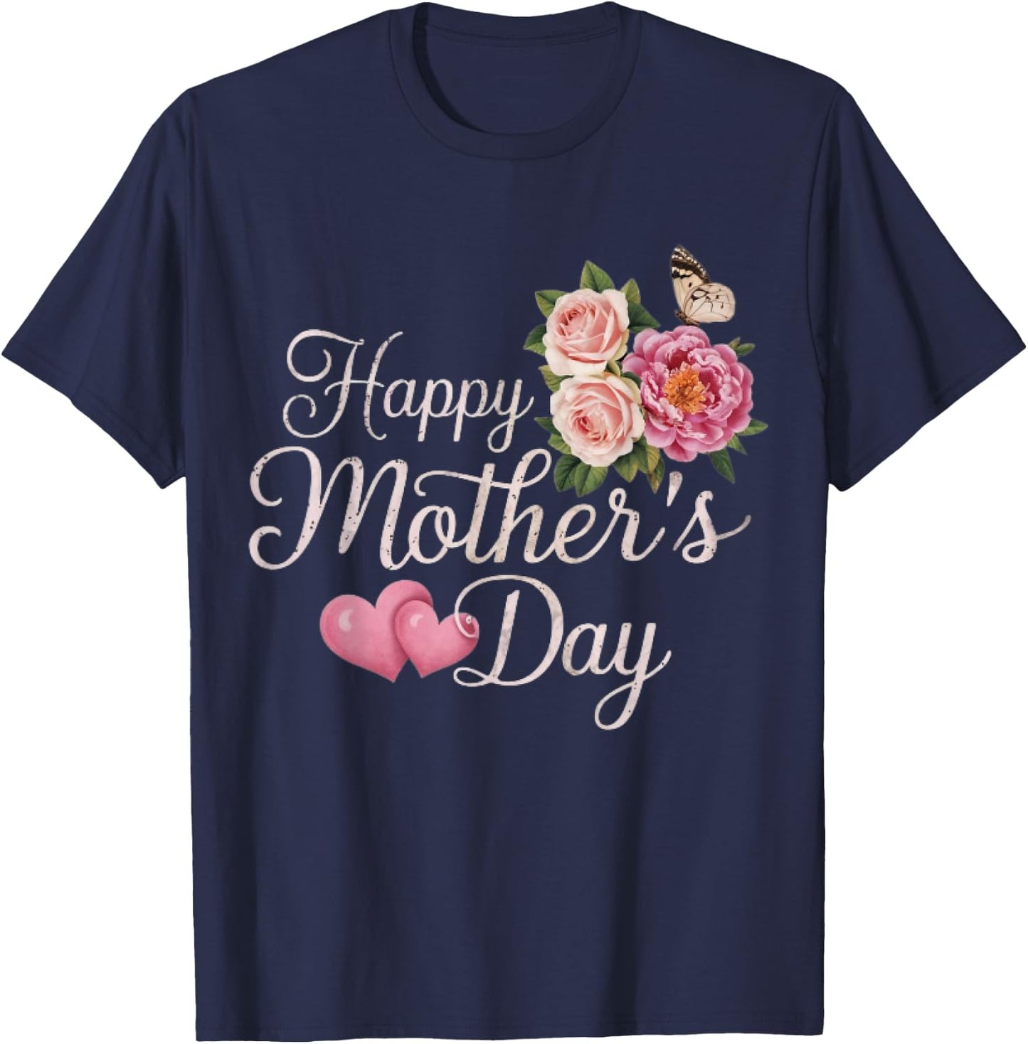 Happy Mothers Day Shirts , Mom Grandma Gift T-Shirt - T-Shirt | Navy