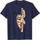 Sloth Hello Watercolor T-Shirt - T-Shirt | Navy