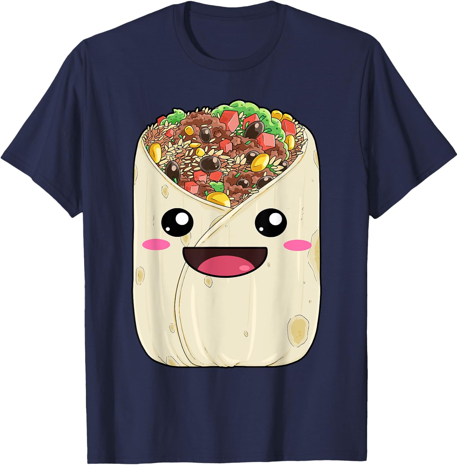 National Burrito Day Mexican Tortilla Guacamole Taco T-Shirt - T-Shirt | Navy