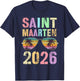 Cute Saint Maarten 2026 Trip Swim Vacay Matching BFF Mom T-Shirt - T-Shirt | Navy