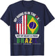 Brazilian American Patriot Heart is from Brazil Grown T-Shirt - T-Shirt | Navy