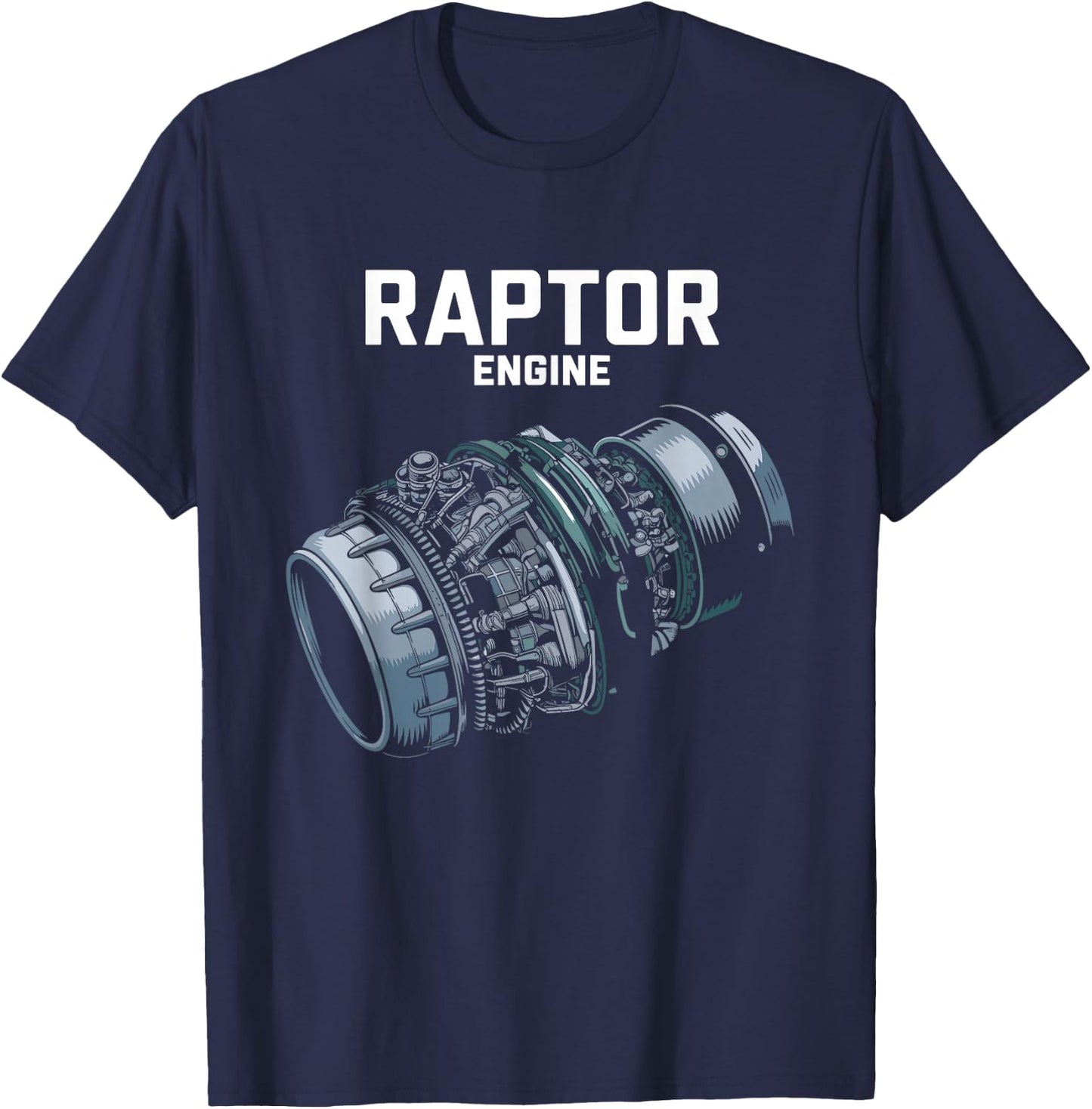 Rocket Scientist Starship Raptor Engine For Space Explorer T-Shirt - T-Shirt | Navy