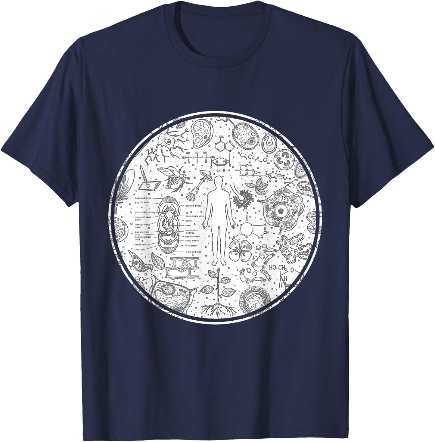 Anatomy People Science Gift Biology T-Shirt - T-Shirt | Navy