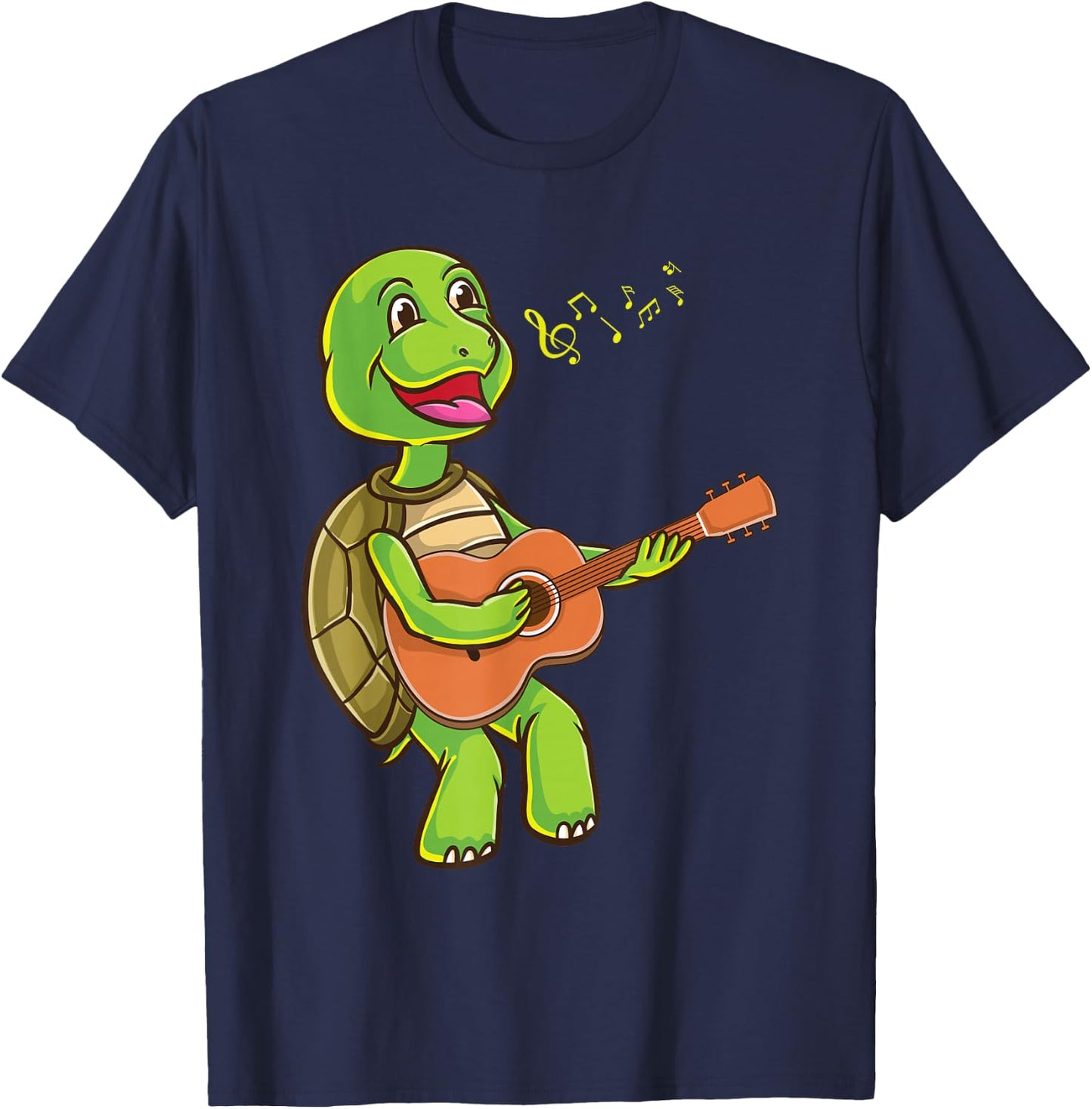 Turtle Playing Guitar T-Shirt - T-Shirt | Navy