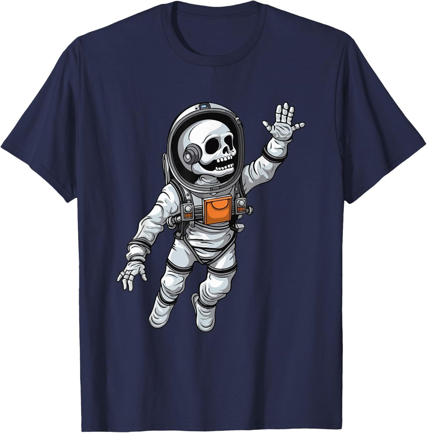 Space Astronaut Skeleton Halloween kids Boys Girls Toddlers T-Shirt - T-Shirt | Navy
