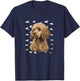 Cute Poodle Dog Apricot Tan Men Women Kids T-Shirt - T-Shirt | Navy