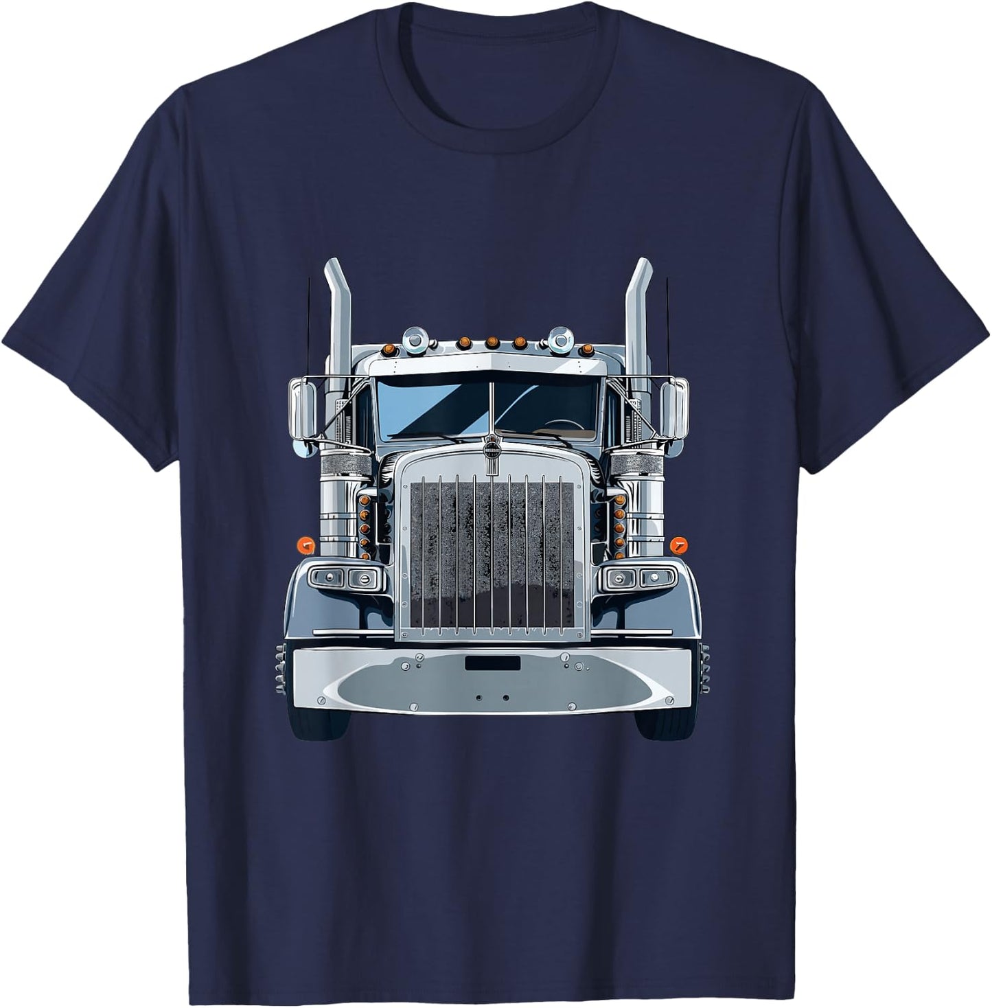 Semi Truck Driver T-Shirt - T-Shirt | Navy