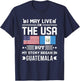 I May Live In USA But My Story Began In Guatemala Flag T-Shirt - T-Shirt | Navy