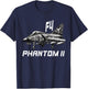 F-4 Phantom US Military Jet Interceptor Aircraft T-Shirt - T-Shirt | Navy