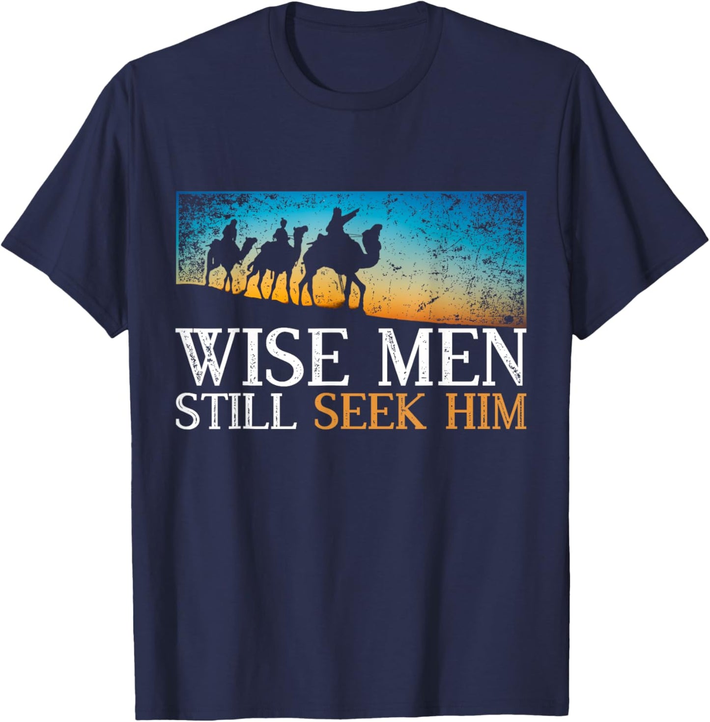 Desert Christian Men Gift Holy Bible Christianity Prayer T-Shirt - T-Shirt | Navy