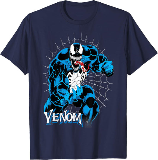 Marvel Venom Tangled In Web Graphic T-Shirt - T-Shirt | Navy