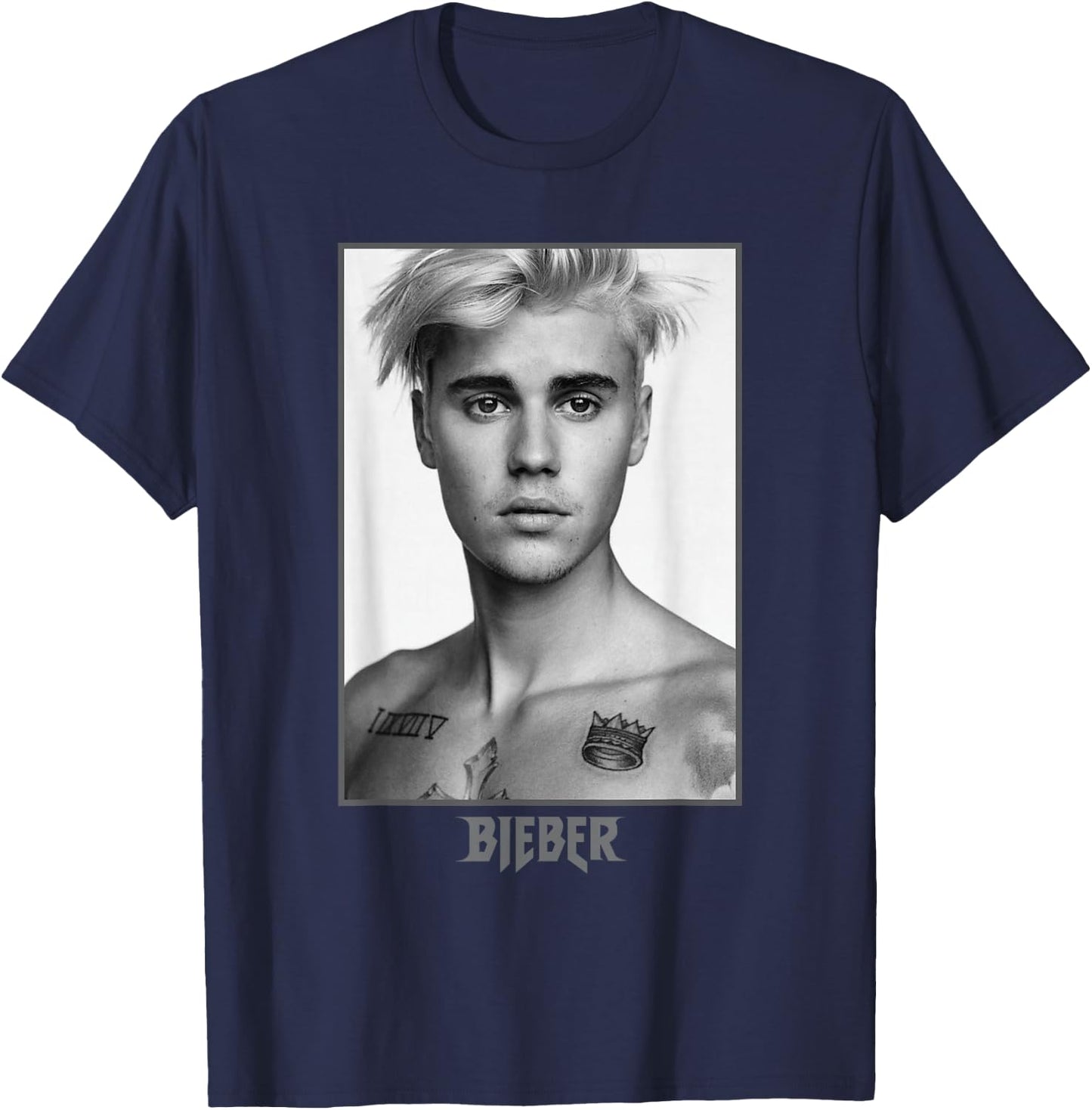 Justin Bieber Official Sorry Photo T-Shirt - T-Shirt | Navy