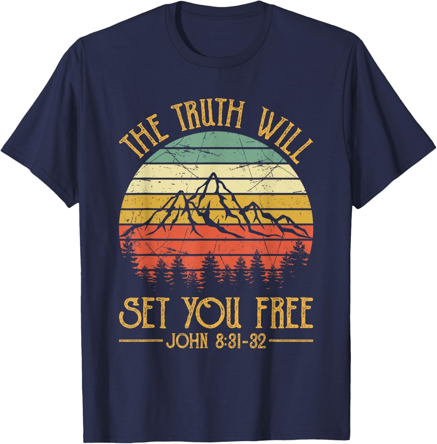 Truth Will Set You Free Kids Christian T-Shirt - T-Shirt | Navy