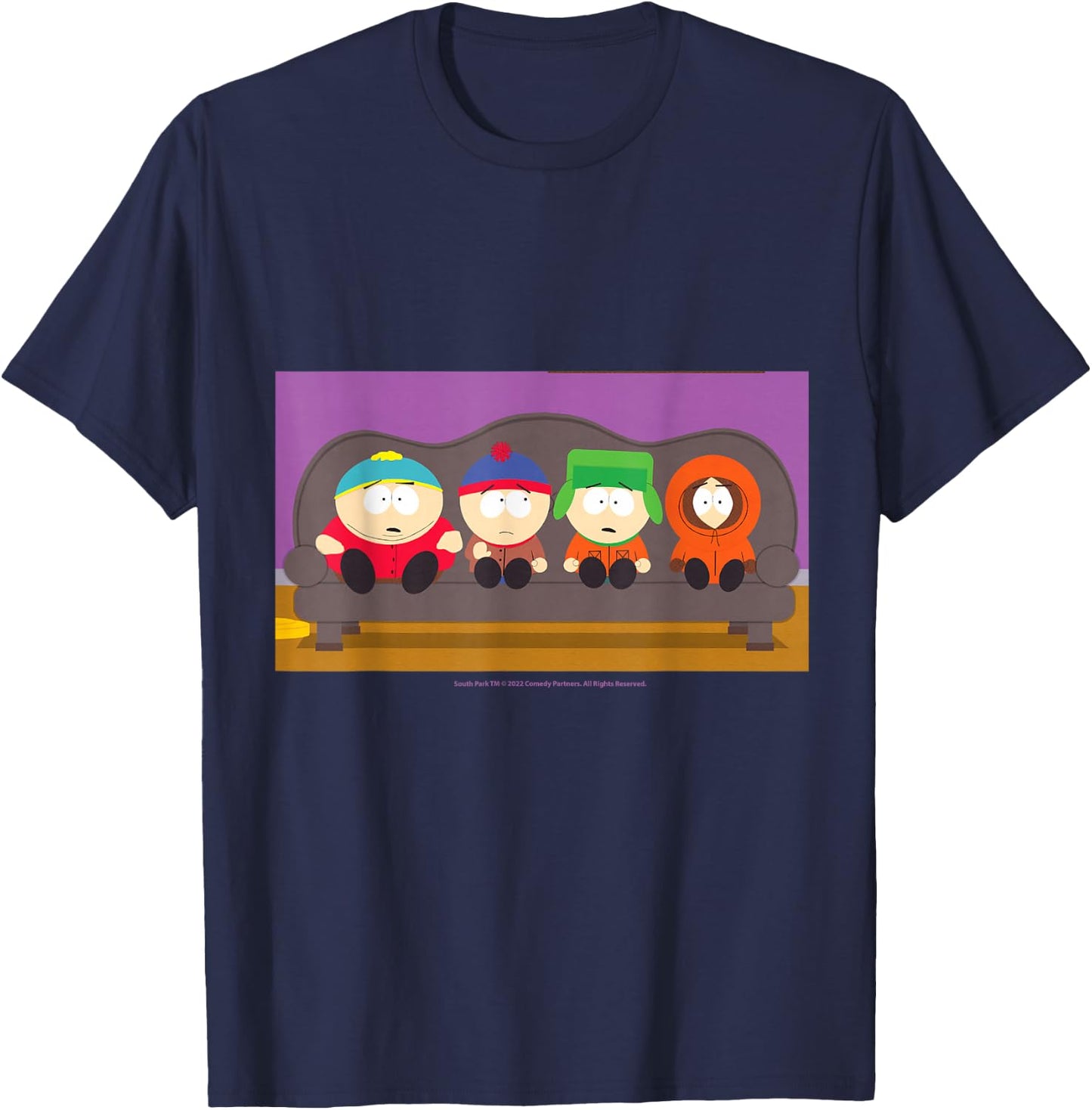 South Park Gang On A Couch T-Shirt - T-Shirt | Navy