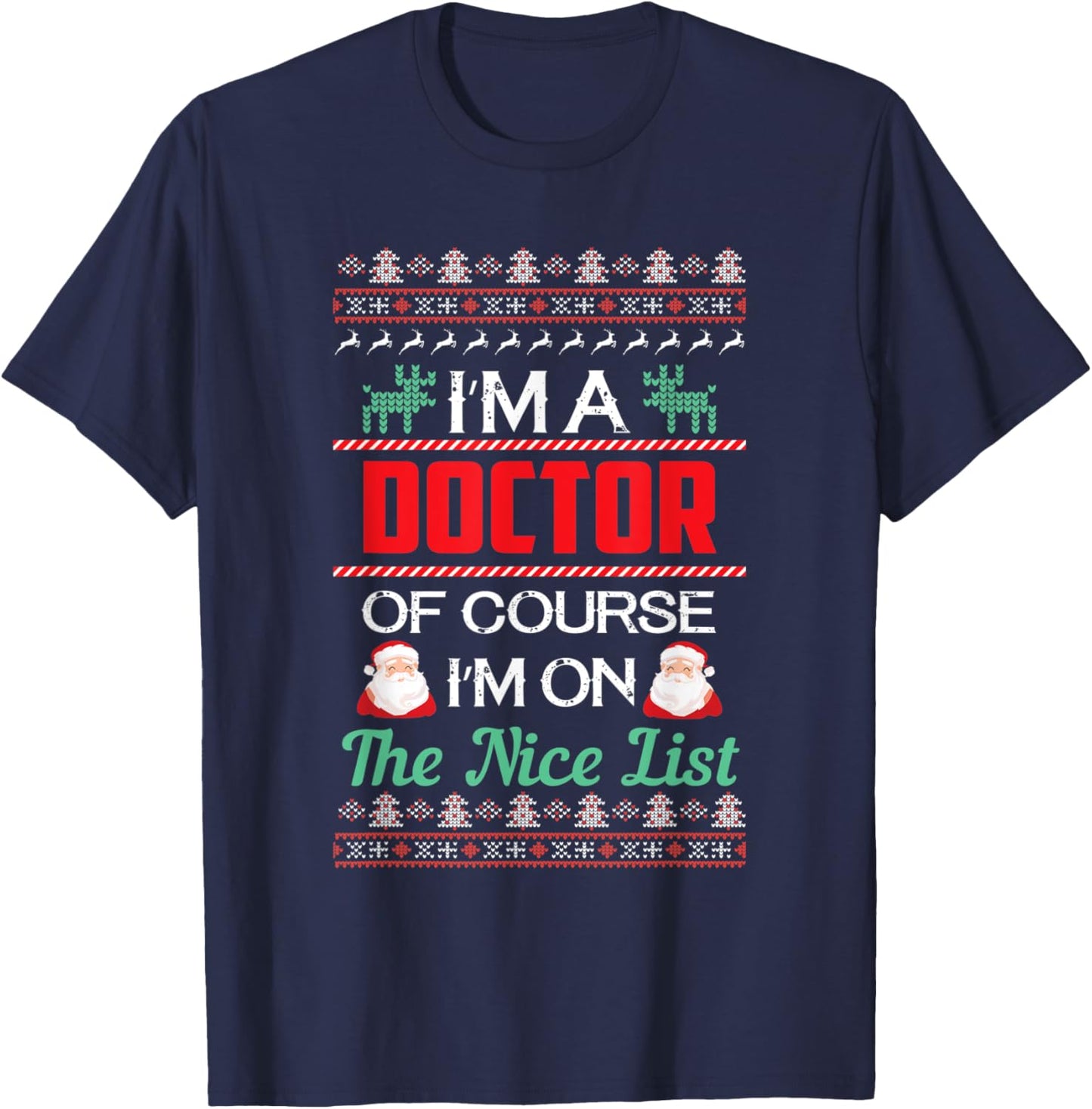 Doctor Ugly Christmas T-Shirt - T-Shirt | Navy