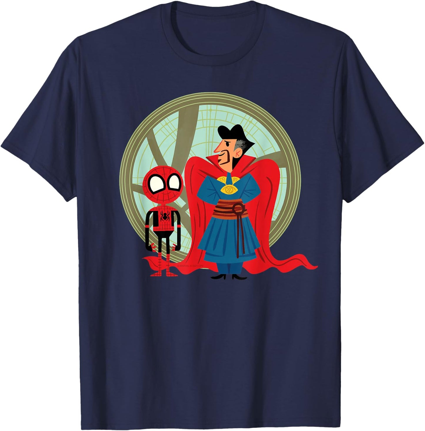 Marvel Spider-Man: No Way Home Spidey Doctor Strange Cartoon T-Shirt - T-Shirt | Navy