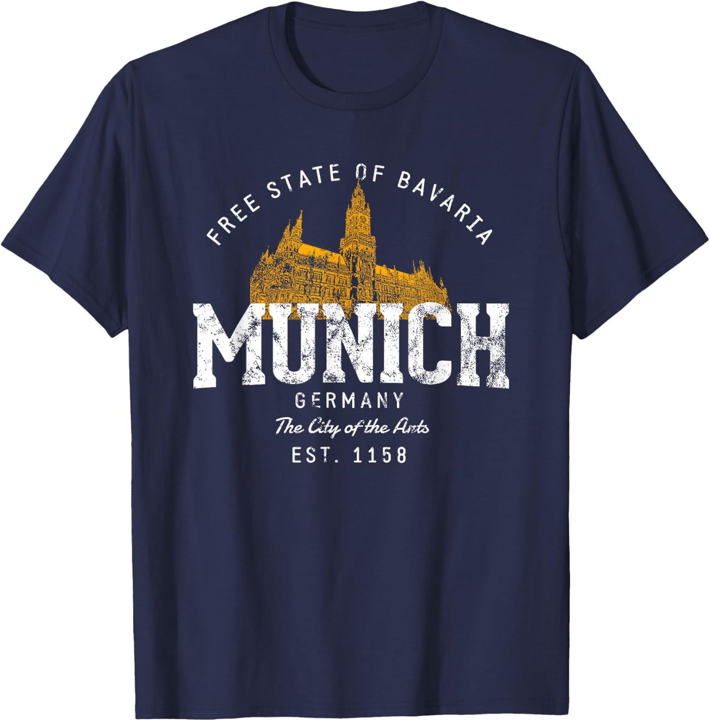 Germany Retro Munich Vintage T-Shirt - T-Shirt | Navy