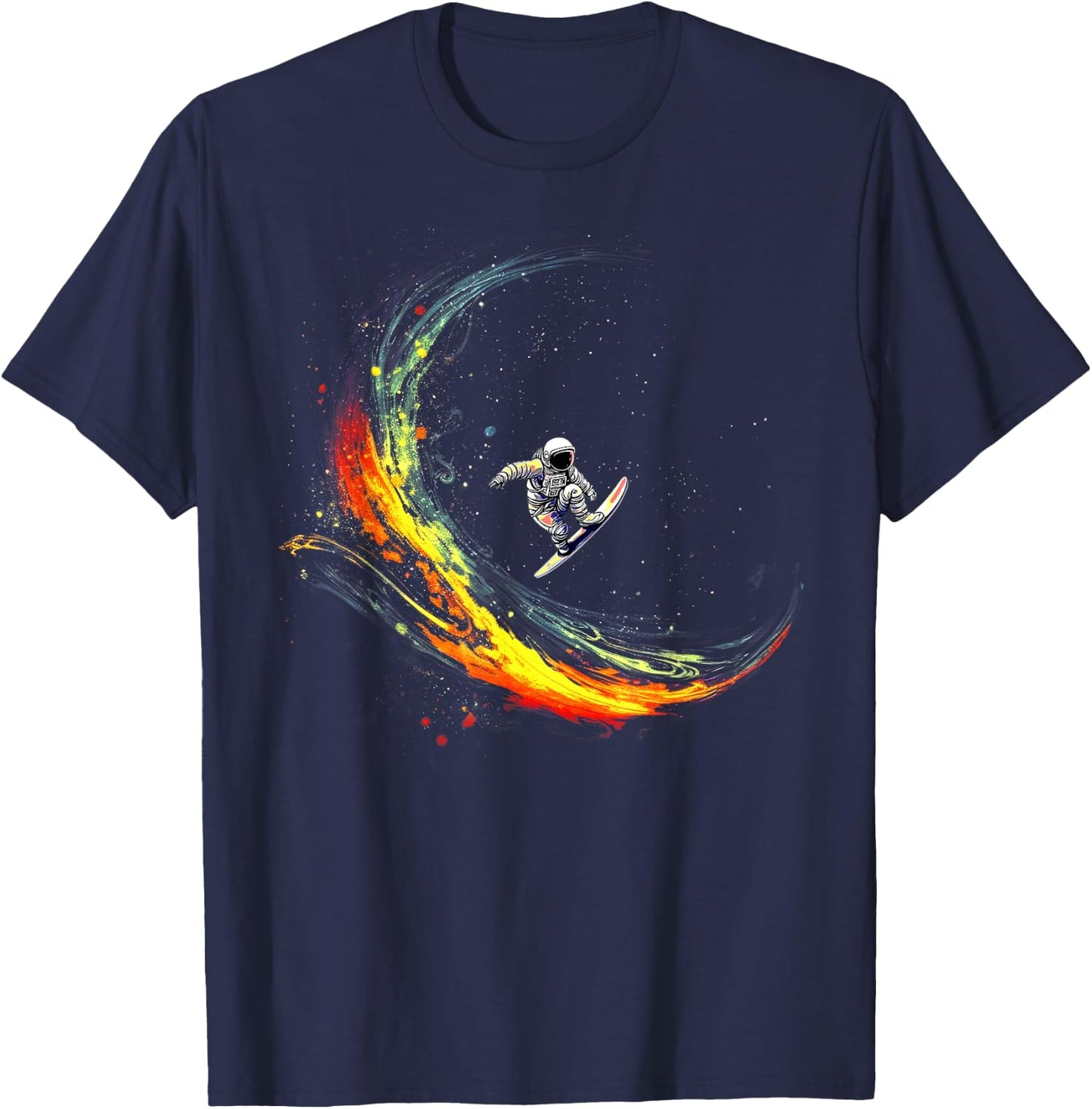 Outer space suffer Shirts, astronaut funny surfing galaxy T-Shirt - T-Shirt | Navy