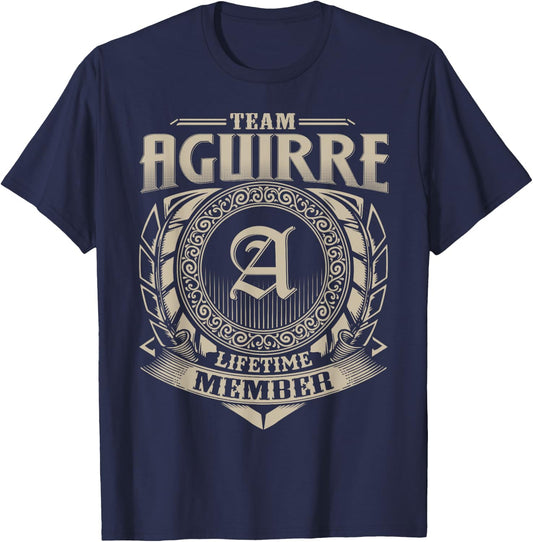 Team AGUIRRE Lifetime Member Vintage AGUIRRE Family T-Shirt - T-Shirt | Navy