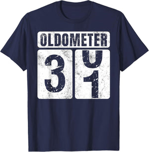 Oldometer 31 Shirt Vintage Funny 31st Birthday Gift T-Shirt - T-Shirt | Navy