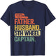 Father Husband 5th Wheel Captain Fifth Wheel Camper Dad T-Shirt - T-Shirt | Navy