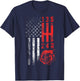Stick Shift Mechanic USA Flag Muscle Car Manual T-Shirt - T-Shirt | Navy
