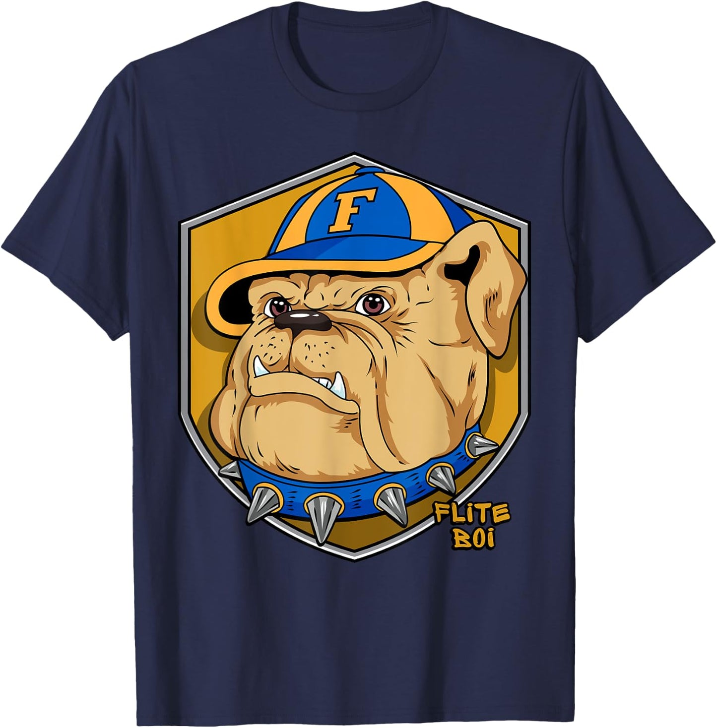 Flite Boi - 1866 Fisk Bulldog Women Girls Kids T-Shirt - T-Shirt | Navy