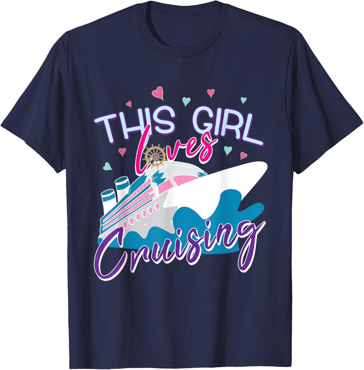 Girls Gone Cruising Cruise Ship Vacation T-Shirt - T-Shirt | Navy