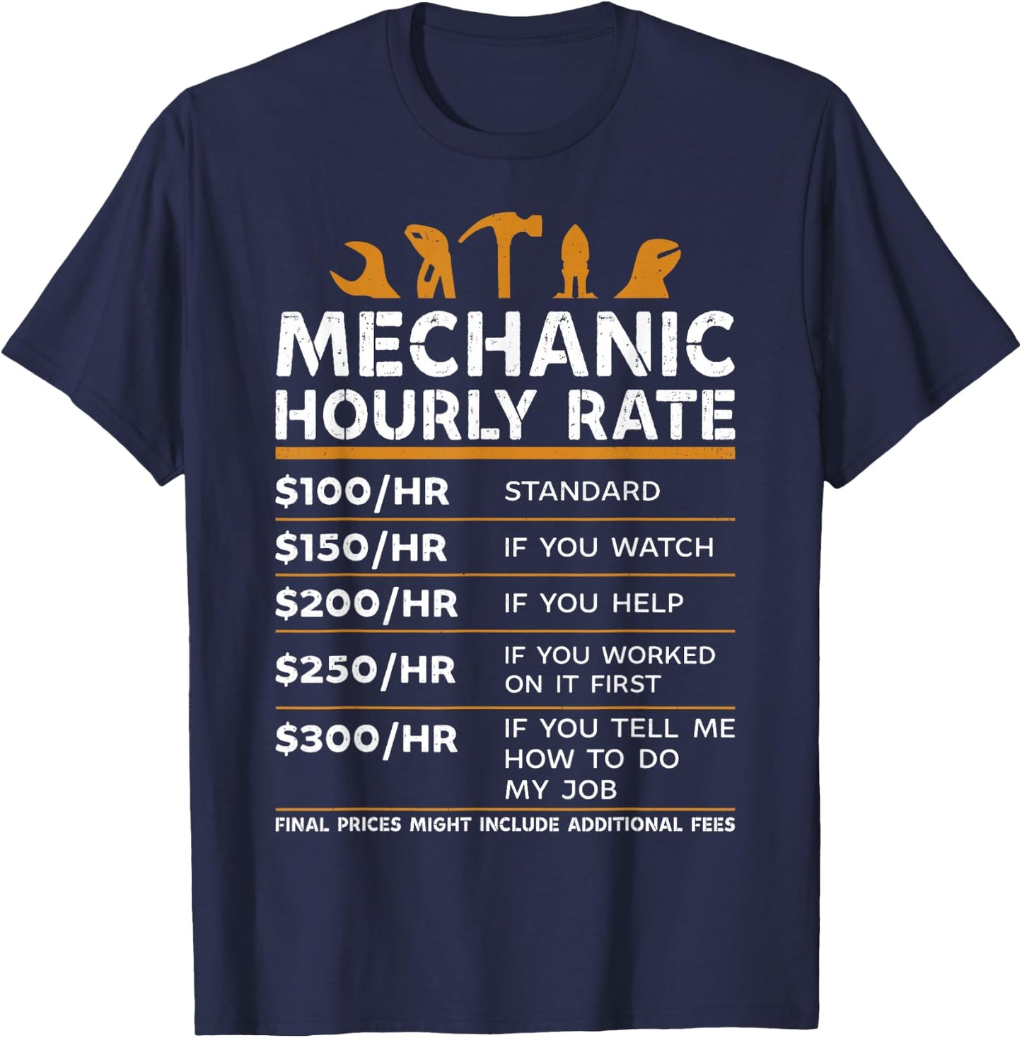 Mechanic hourly rate T-Shirt - T-Shirt | Navy
