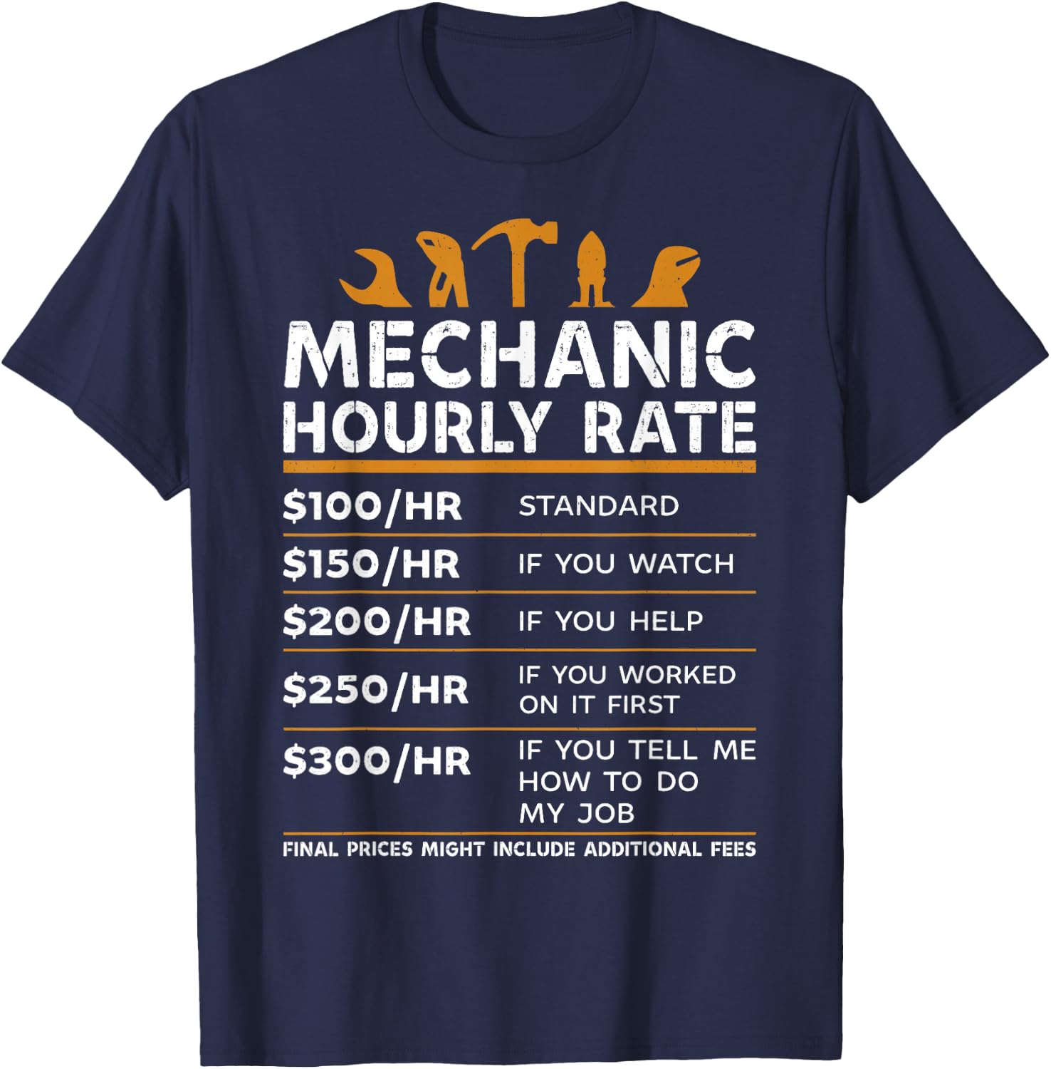 Mechanic hourly rate T-Shirt - T-Shirt | Navy