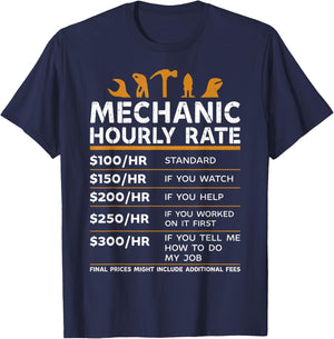 Mechanic hourly rate T-Shirt - T-Shirt | Navy