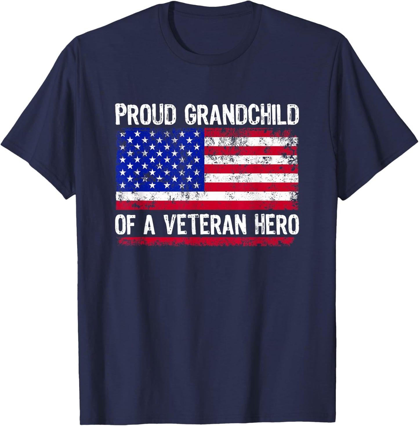 American Flag Patriotic Veterans Day for Kids T-Shirt - T-Shirt | Navy