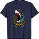 Shark Attack Heavy Death Metal Shark Gothic Occult Lover T-Shirt - T-Shirt | Navy