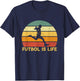 Futbol is Life Retro Vintage Soccer Player Costume T-Shirt - T-Shirt | Navy