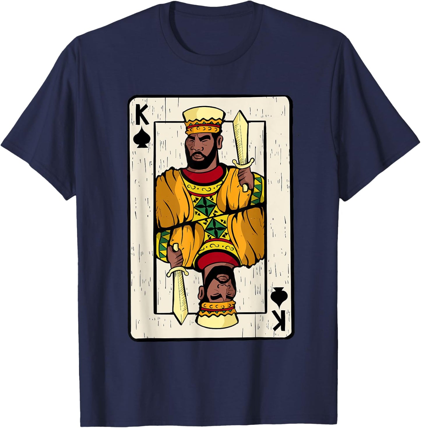 King Spades African American Card Halloween T-Shirt - T-Shirt | Navy