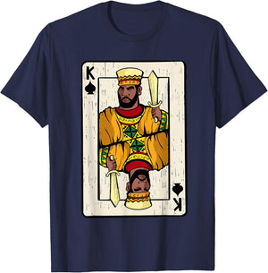 King Spades African American Card Halloween T-Shirt - T-Shirt | Navy