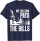 Funny Crane Operator Art Men Dad Construction Crawler Crane T-Shirt - T-Shirt | Navy